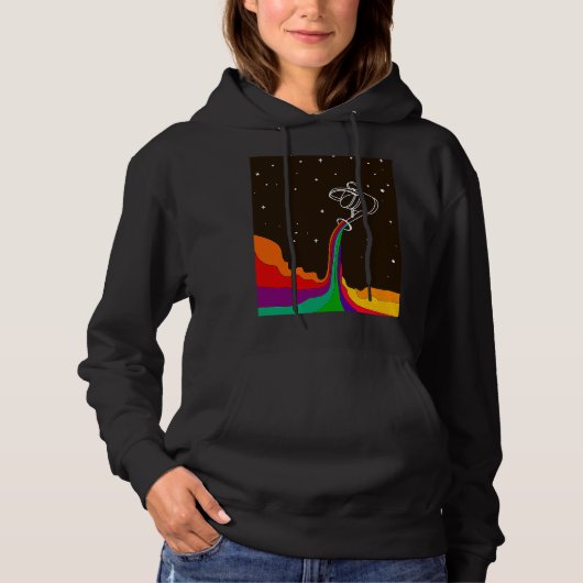 Psychedelic Universe Colour Rainbow Space Abstract Hoodie (Vorderseite)