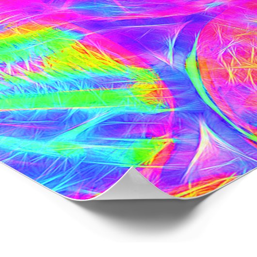 Psychedelic Urchins Poster (Ecke)