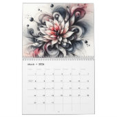 Psychedelic Vibrant Watercolor Abstrakt Art 2025 Kalender (Mär 2026)