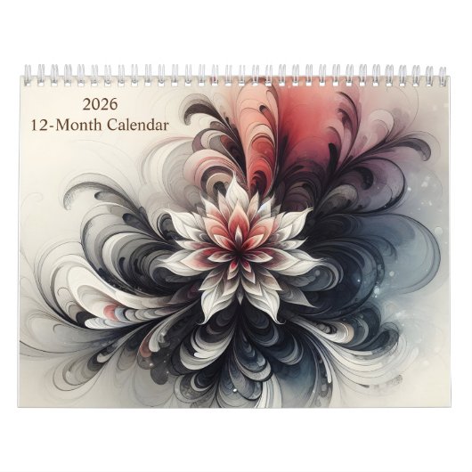 Psychedelic Vibrant Watercolor Abstrakt Art 2026 Kalender (Titelbild)