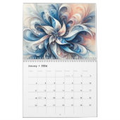 Psychedelic Vibrant Watercolor Abstrakt Art 2026 Kalender (Jan 2026)