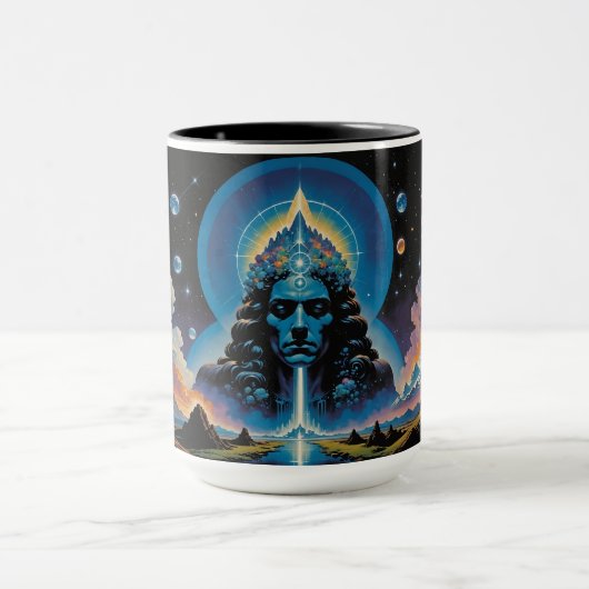 Psychedelic Vintage Sci-fi Mug Tasse (Zentrum)