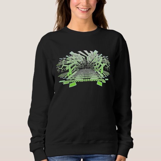 Psychedelic Visionary Art Geometric Awakening Asce Sweatshirt (Vorderseite)