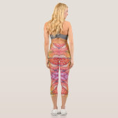 Psychedelic Visionary Geometric Art V1 Capri Leggings (Rückseite)