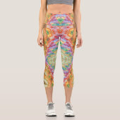 Psychedelic Visionary Geometric Art V1 Capri Leggings (Vorderseite)