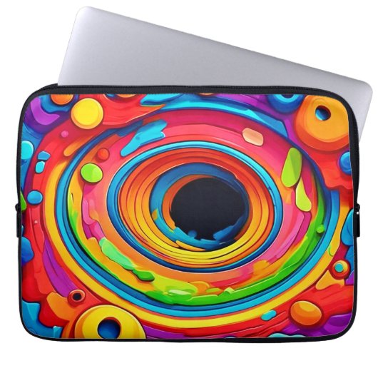 Psychedelic Vortex Abstrakt Laptopschutzhülle (Vorderseite)
