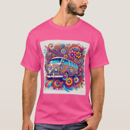 Psychedelic VW Bus Road T-Shirt