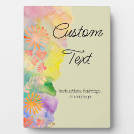 Psychedelic Watercolor-Wildblume Fotoplatte