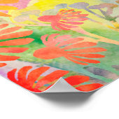 Psychedelic Watercolor-Wildblume Poster (Ecke)