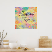 Psychedelic Watercolor-Wildblume Poster (Küche)