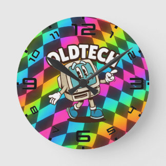 Psychedelic Waves Optical Illusion Clock Runde Wanduhr