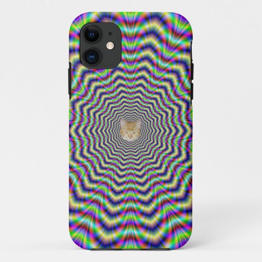 Psychedelic Web Star + oder - Cat Case-Mate iPhone Hülle (Rückseite)