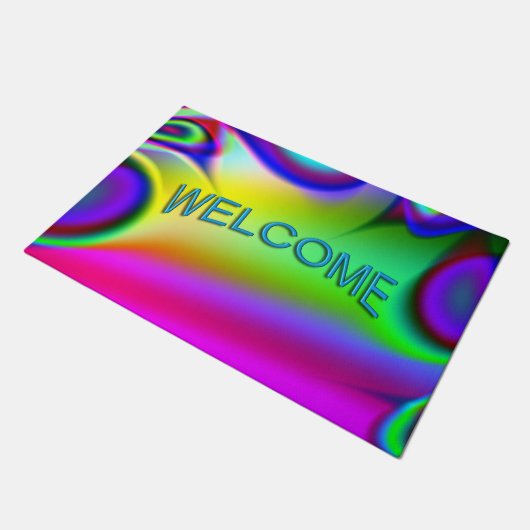 Psychedelic Welcome Fußmatte (Schrägansicht)