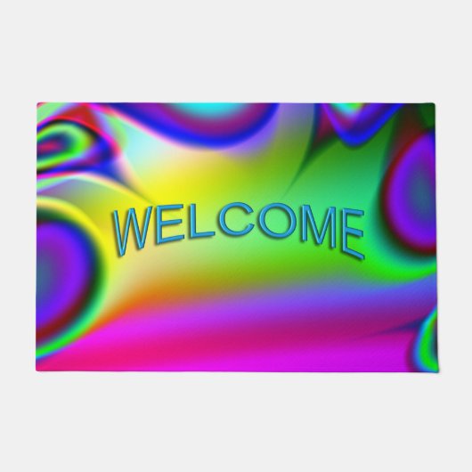 Psychedelic Welcome Fußmatte (Vorderseite)