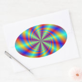 Psychedelic Whirl Oval Sticker (Umschlag)