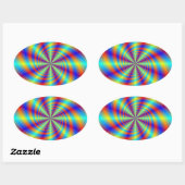 Psychedelic Whirl Oval Sticker (Blatt)