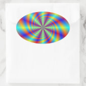 Psychedelic Whirl Oval Sticker (Tasche)