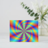 Psychedelic Whirl Post Card Postkarte (Stehend Vorderseite)