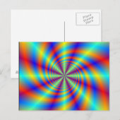 Psychedelic Whirl Post Card Postkarte (Vorne/Hinten)