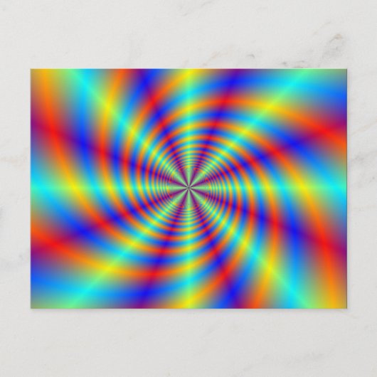 Psychedelic Whirl Post Card Postkarte (Vorderseite)