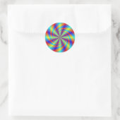 Psychedelic Whirl Round Sticker (Tasche)