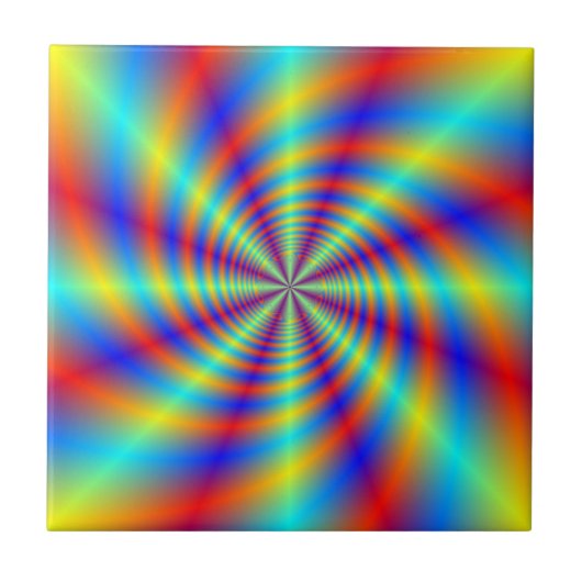 Psychedelic Whirlpool Fliese (Vorderseite)