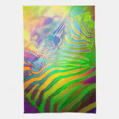 Psychedelic Wild Life Zebra Geschirrtuch (Vertikal)