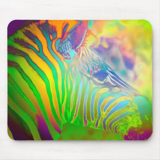 Psychedelic Wild Life Zebra Mousepad (Vorne)
