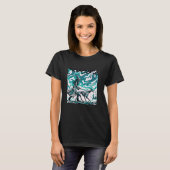 Psychedelic Wizard Walking Whippet Lurcher Greyhou T-Shirt (Vorne ganz)