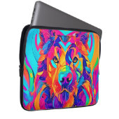 Psychedelic Wolf Majestät Laptopschutzhülle (Vorne Rechts)
