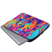 Psychedelic Wolf Majestät Laptopschutzhülle (Vorne Knopf)