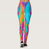 Psychedelic Wolf Majestät Leggings (Rückseite)