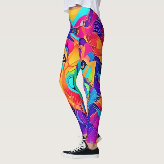 Psychedelic Wolf Majestät Leggings (Links)