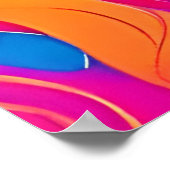 Psychedelic Wolf Majestät Poster (Ecke)