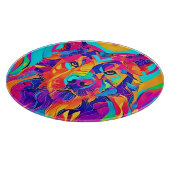 Psychedelic Wolf Majestät Schneidebrett (Ecke)