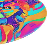 Psychedelic Wolf Majestät Schneidebrett (Ecke)