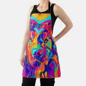 Psychedelic Wolf Majestät Schürze (InSitu)