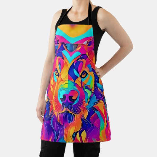 Psychedelic Wolf Majestät Schürze (InSitu)