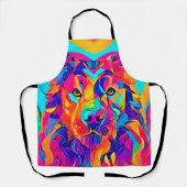 Psychedelic Wolf Majestät Schürze (Vorderseite)