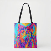 Psychedelic Wolf Majestät Tasche (Vorderseite)