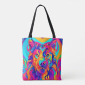 Psychedelic Wolf Majestät Tasche (Rückseite)