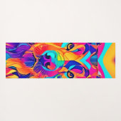 Psychedelic Wolf Majestät Yogamatte (Rückseite (Horizontal))