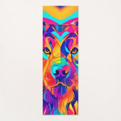 Psychedelic Wolf Majestät Yogamatte (Vorderseite)