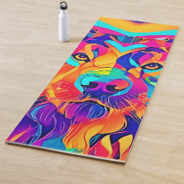 Psychedelic Wolf Majestät Yogamatte