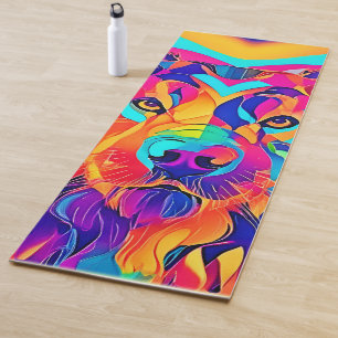 Psychedelic Wolf Majestät Yogamatte