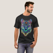 Psychedelic Wolf T-Shirt (Vorne ganz)