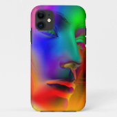Psychedelic Woman Face Case-Mate iPhone Hülle (Rückseite)
