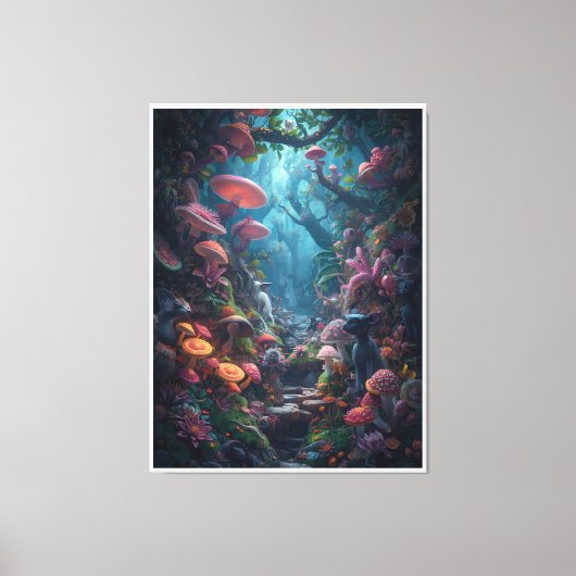 Psychedelic woodland canvas print leinwanddruck (Vorderseite)