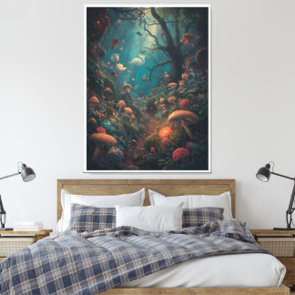 Psychedelic woodland canvas print leinwanddruck