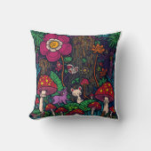 Psychedelic woodland cushion kissen (Vorderseite)